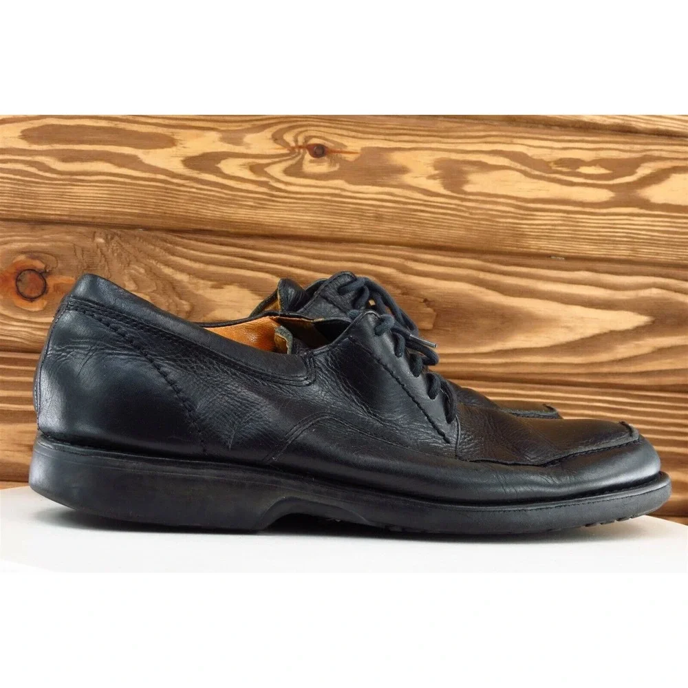 Clarks Travel Soft Shoes Sz 11.5 M Black Derby Oxfords Leather‎ Men 34645